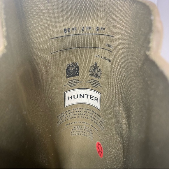 Hunter Tall Rain Boots with Knit Cuffs - Olive Green - Picture 8 of 13